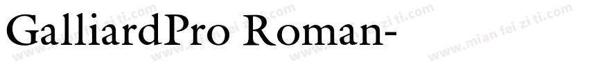 GalliardPro Roman字体转换